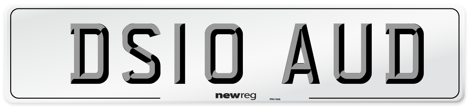 DS10 AUD Number Plate from New Reg